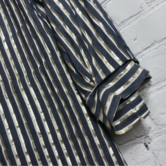 Antropology Eva Franco blouse with gold stripes - Picture 9 of 14